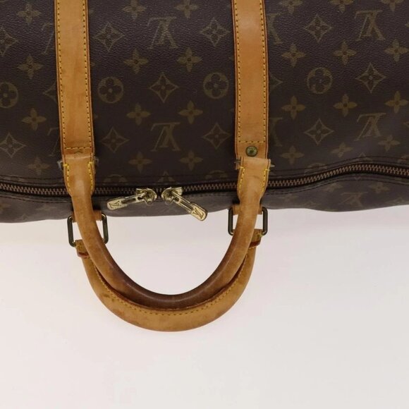 LOUIS VUITTON Monogram Keepall Bandouliere 55 Boston Bag M41414 LV Auth 137835 - Picture 8 of 16